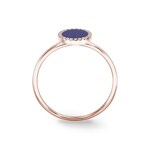 Ring 750/18 K Roségold mit Lapislazuli & Diamanten 0.06 ct H/si - RI-22898-RG
