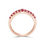Ring 750/18 K Roségold mit Rubinen & Diamanten 0.08 ct - RI-73607-RUB-RG