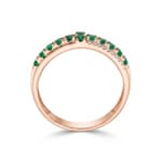 Ring 750/18 K Roségold mit Smaragden & Diamanten 0.08 ct - RI-73607-SMA-RG