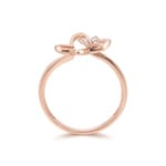Ring 750/18 K Roségold Schmetterling mit Diamanten 0.02 ct - RI-73804-RG