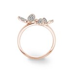 Bague or rosé 750/18 ct Papillons avec diamants 0.21 ct H/si - RI-70029-RG