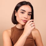 Bague or rosé 750/18 ct Papillons avec diamants 0.21 ct H/si - RI-70029-RG