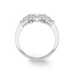 Ring 750/18 K White Gold Cloverleaves with Diamonds 0.37 ct H/si - RI-06275-WG