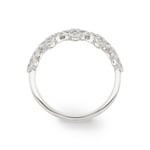 Ring 750/18 K White Gold Cloverleaves with Diamonds 0.48 ct H/si - RI-05424-WG