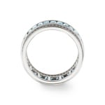 Ring 750/18 K Weissgold mit Aquamarinen & Diamanten 0.41 ct H/si - RI-73397-AQM-WG