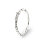 Bague or gris 750/18 ct avec diamants 0.03 ct H/si