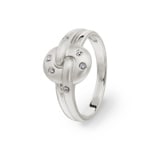 Ring 750/18 K Weissgold mit Diamanten 0.03ct H/si Ø 52 - EW11074K