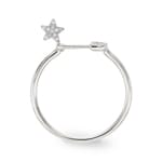 Ring 750/18 K Weissgold Saftey Pin mit Diamanten 0.04 ct H/si - RI-44811-WG