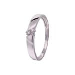 Ring 750/18 K Weissgold mit Diamanten 0.05 ct H/si Ø 56 - PR9779/01