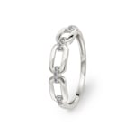 Bague or gris 750/18 ct avec diamants 0.05 ct H/si
