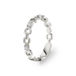 Bague or gris 750/18 ct avec diamants 0.08 ct H/si