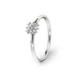 Ring 750/18 K Weissgold mit Diamanten 0.08 ct H/si