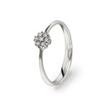 Bague or gris 750/18 ct avec diamants 0.09ct H/si