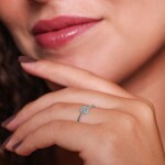 Ring 750/18 K White Gold with Diamonds 0.09 ct H/si - RI-15125-WG