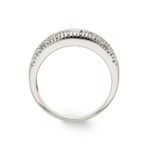 Bague or gris 750/18 ct avec diamants 0.10 ct H/Si et émeraudes - PR06801-4-WG