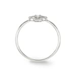 Bague or gris 750/18 ct avec diamants 0.10 ct H/si, Trèfle - RI-31785-WG