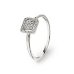 Ring 750/18 K Weissgold mit Diamanten 0.11 ct H/si
