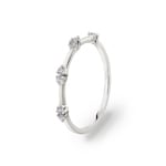 Ring 750/18 K Weissgold mit Diamanten 0.14 ct H/si