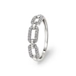 Bague or gris 750/18 ct avec diamants 0.15ct H/si