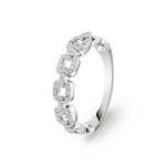 Ring 750/18 K White Gold with Diamonds 0.18 ct H/si