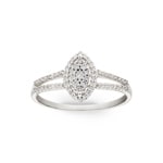 Ring 750/18 K White Gold with Diamonds 0.22 ct H/si - RI-55991-WG