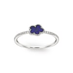 Bague or gris 750/18 ct avec lapis-lazuli et diamants 0.05 ct H/si - RI-25424-WG