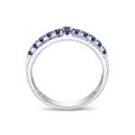 Ring 750/18 K Weissgold mit Saphiren & Diamanten 0.08 ct - RI-73607-SAF-WG