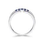Ring 750/18 K Weissgold mit Saphiren & Diamanten 0.09 ct - RI-73603-SAF-WG