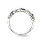 Ring 750/18 K Weissgold mit Saphiren & Diamanten 0.11 ct H/si - RI-27469-SAF-WG