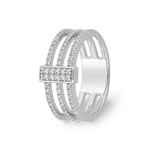 Bague or gris 750/18 ct avec zircones - 1.7537.Z1