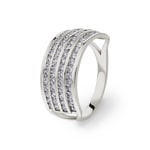 Ring 750/18 K Weissgold mit Zirkonia Ø 55 - RI005