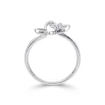 Ring 750/18 K Weissgold Schmetterling mit Diamanten 0.02 ct - RI-73804-WG