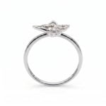 Ring 750/18 K Weissgold Schmetterling mit Diamanten 0.08 ct - RI-73802-WG