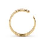 Bague ouverte or jaune 750/18 ct avec diamants 0.09 ct - RI-73586-GG