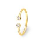 Ring offen 750/18 K Gelbgold mit Zirkonia