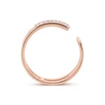 Bague ouverte or rosé 750/18 ct avec diamants 0.09 ct - RI-73586-RG