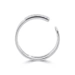 Bague ouverte or gris 750/18 ct avec diamants 0.09 ct - RI-73586-WG