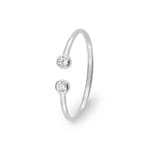 Ring offen 750/18 K Weissgold mit Zirkonia