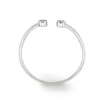 Bague ouverte or gris 750/18 ct avec zircones - 1.7344.Z1