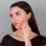 Ruby Ring 750/18 K Rose Gold with Diamonds 0.14 ct H/si - RI-38068-RUB-RG