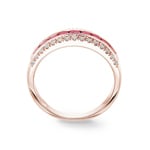 Bague rubis or rosé 750/18 ct avec diamants 0.20 ct H/si - RI-68872-RUB-RG