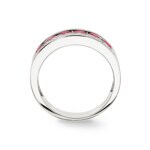 Ruby Ring 750/18 K White Gold with Diamonds 0.14 ct H/si - RI-38068-RUB-WG
