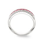 Rubinring 750/18 K Weissgold mit Diamanten 0.20 ct H/si - RI-68872-RUB-WG