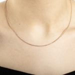 Rundankerkette 2-reihig 750/18 K Rot-/ Weissgold 0.6mm - 1542.04117