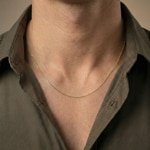 Collier forçat rond or jaune 750/18 ct 0.9mm - CAN1001