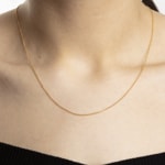 Collier forçat rond or jaune 750/18 ct 1.3mm - 1142.04093