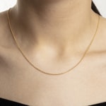 Collier forçat rond or jaune 750/18 ct 1.5mm - 1142.04094