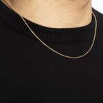 Collier forçat rond or jaune 750/18 ct 1.5mm - 1142.04094