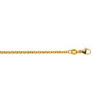 Collier forçat rond or jaune 750/18 ct 2.3mm