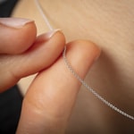 Round Cable Chain 750/18 K White Gold 0.9mm - CAN2001